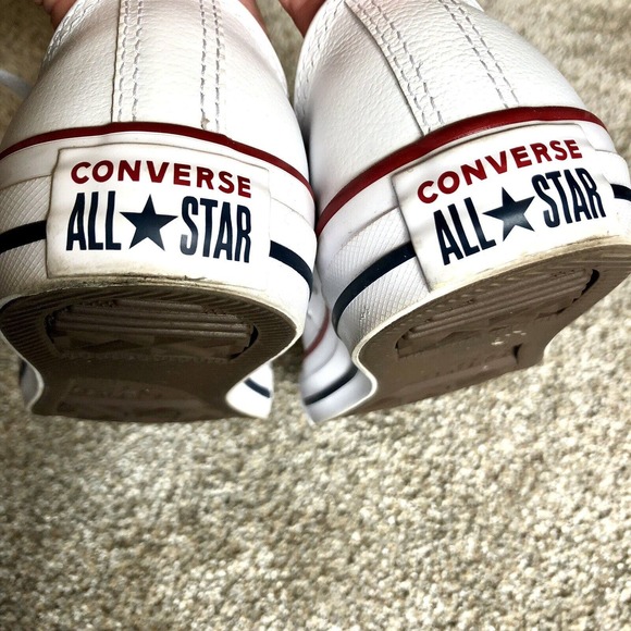 Converse Chuck Taylor 6.5 Leather White All Star Low Top Lace Up - Picture 10 of 10